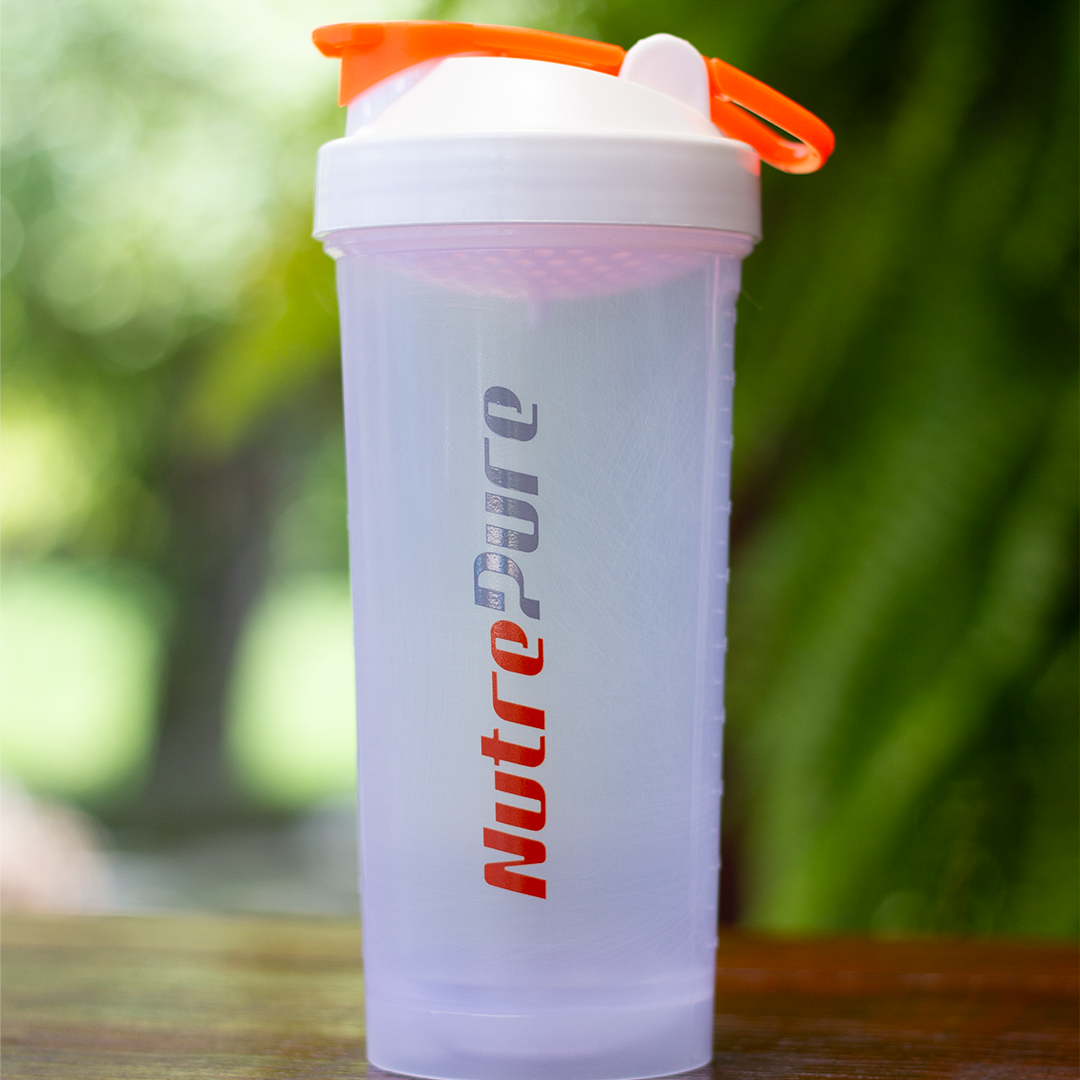 Coqueteleira 600ml - Branco c/ Laranja