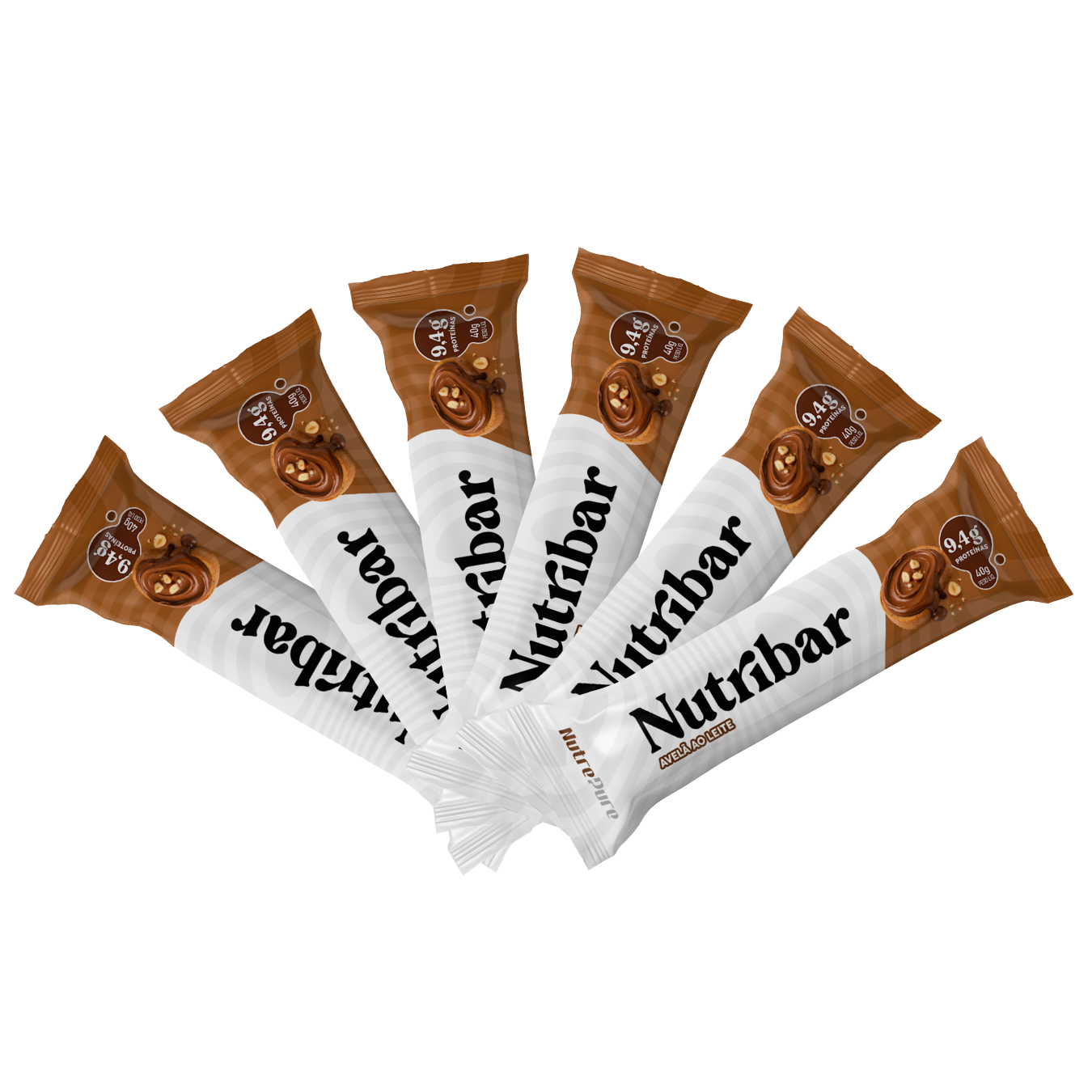 Nutribar Avelã ao Leite 40g - 12 unidades