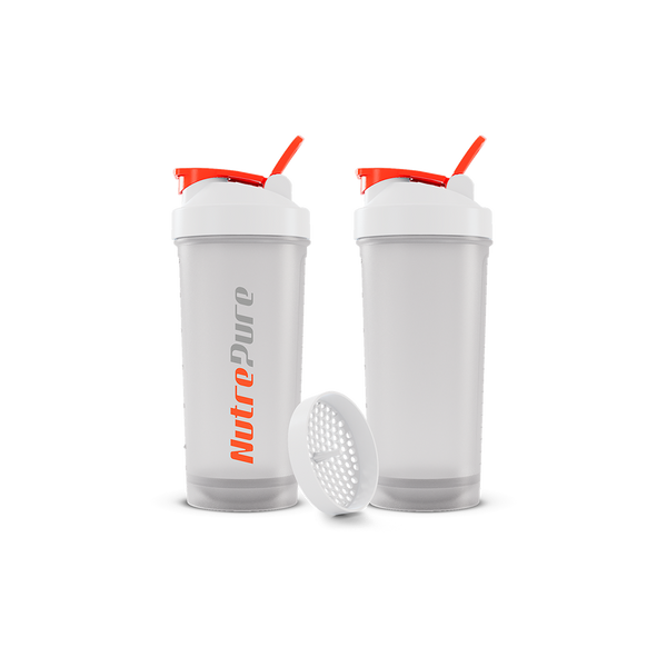 Coqueteleira 600ml - Branco c/ Laranja