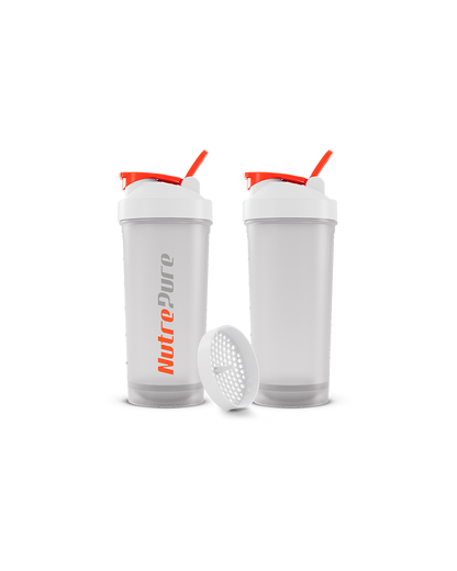 Coqueteleira 600ml - Branco c/ Laranja