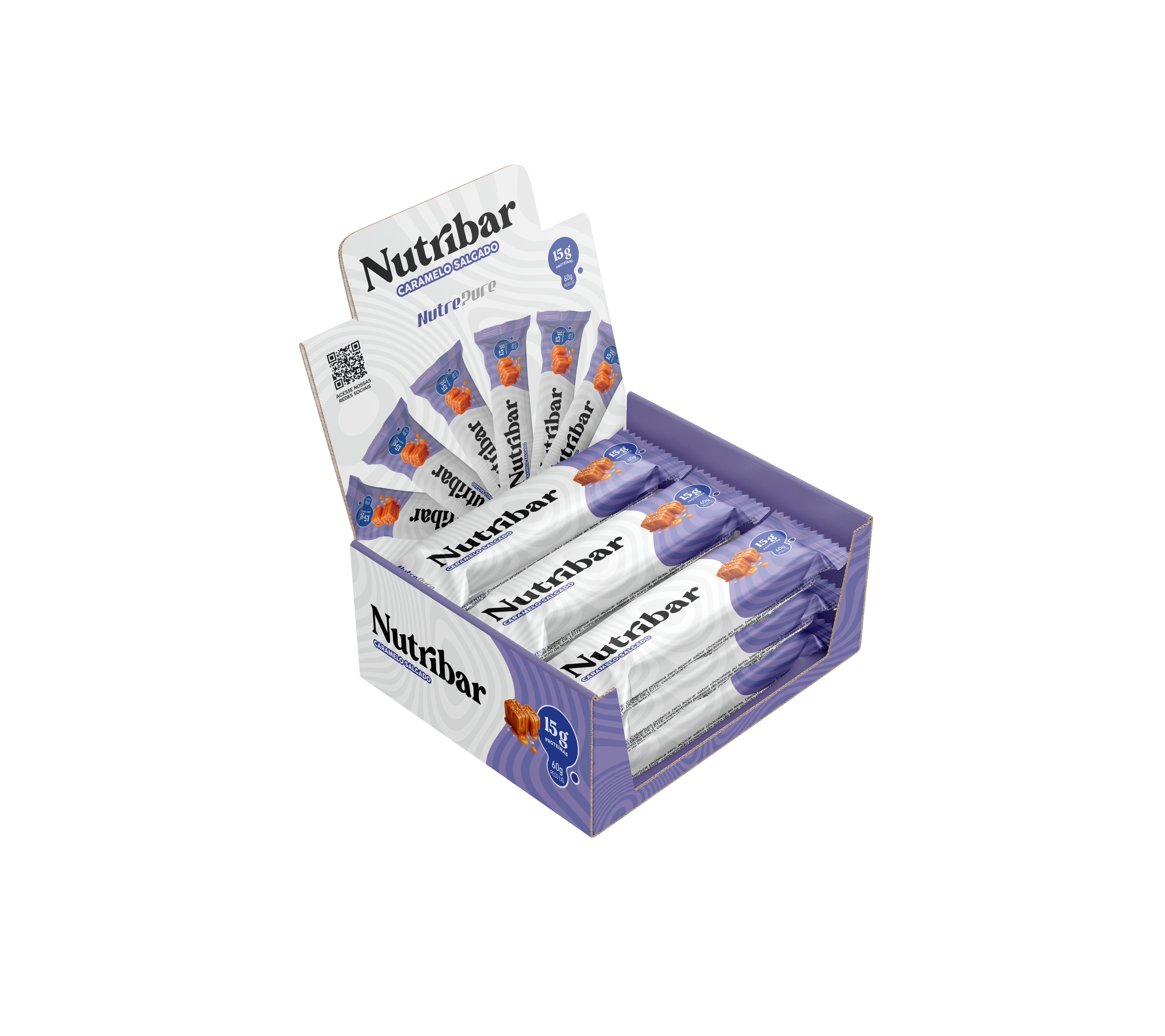 Nutribar Caramelo Salgado 60g - 12 unidades – Nutrepure